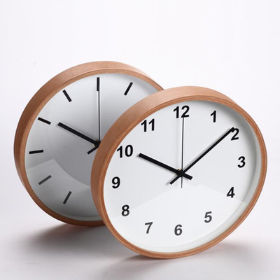 客廳創意簡約現代櫸木實木超靜音掛鐘 質量與設計全面解析